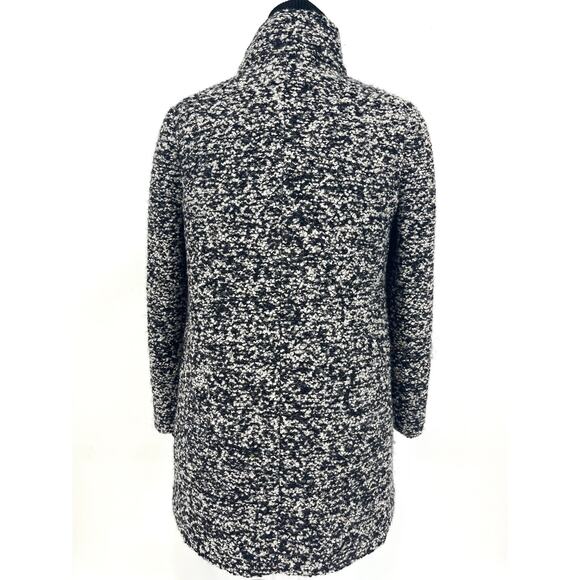 J Crew Coat Italian Wool Lodge Tweed Zip Up in Boucle Speckled Black White 6P‎ - Picture 6 of 12